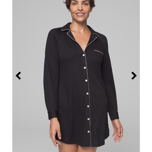 Soma black button down nightshirt - Picture 1 of 9